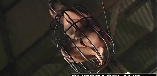  Teen Trapped in a Cage submitted to bondage and BDSM punishment